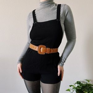 Black Short Overalls